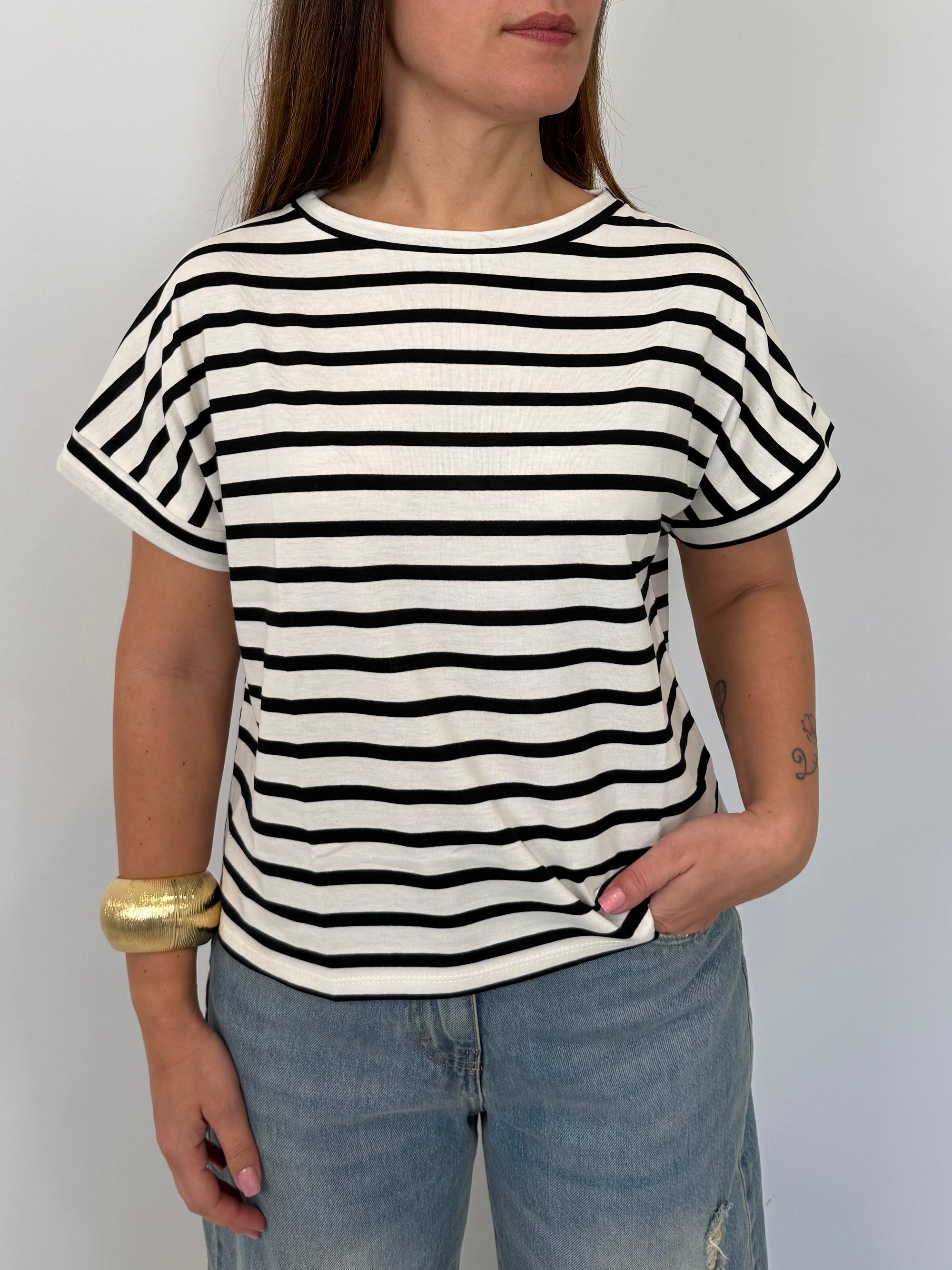 SusyMix - T-shirt righe nere