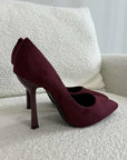 Decolletè suede bordeaux