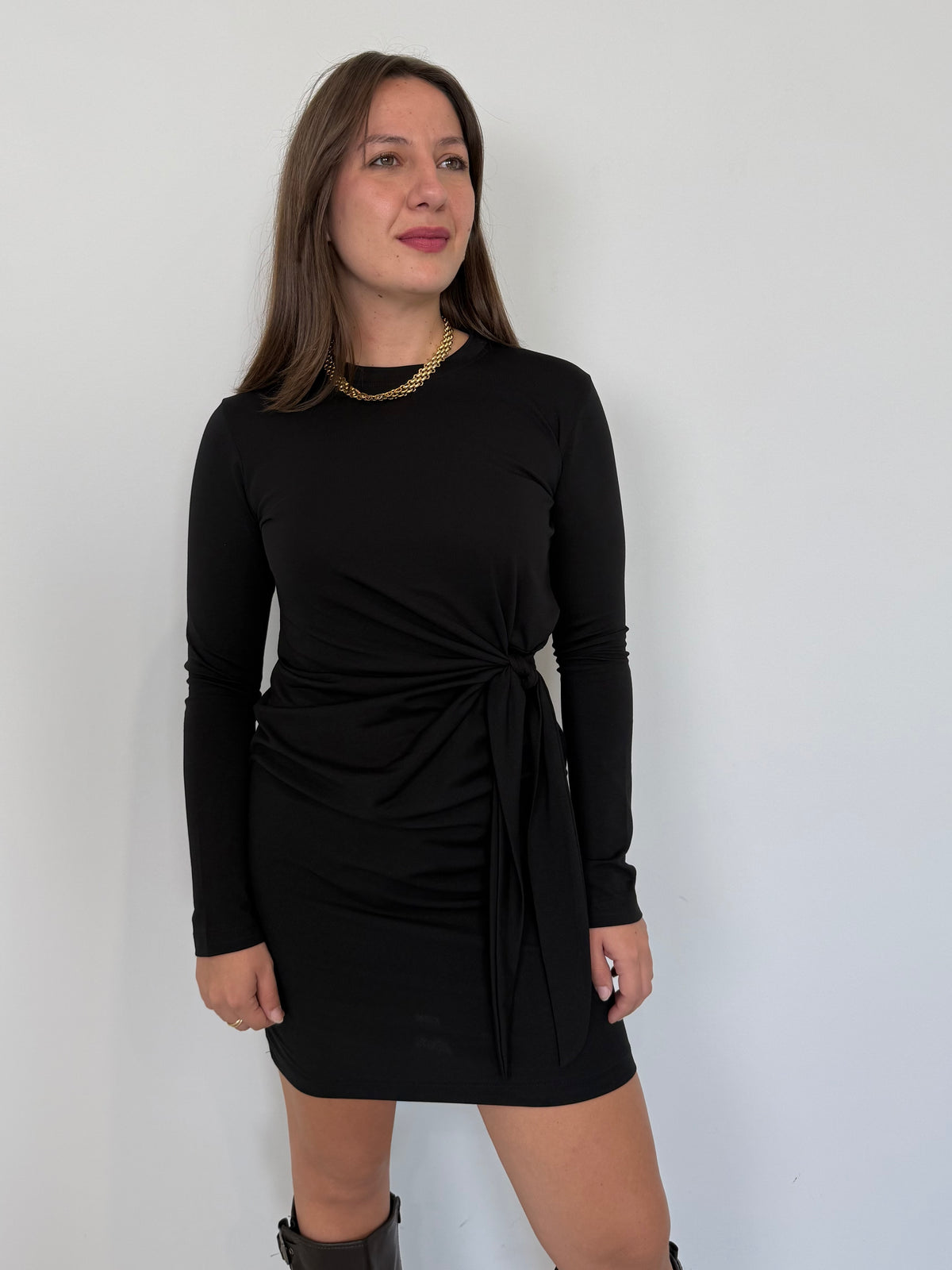 Haveone - Abito corto con fiocco