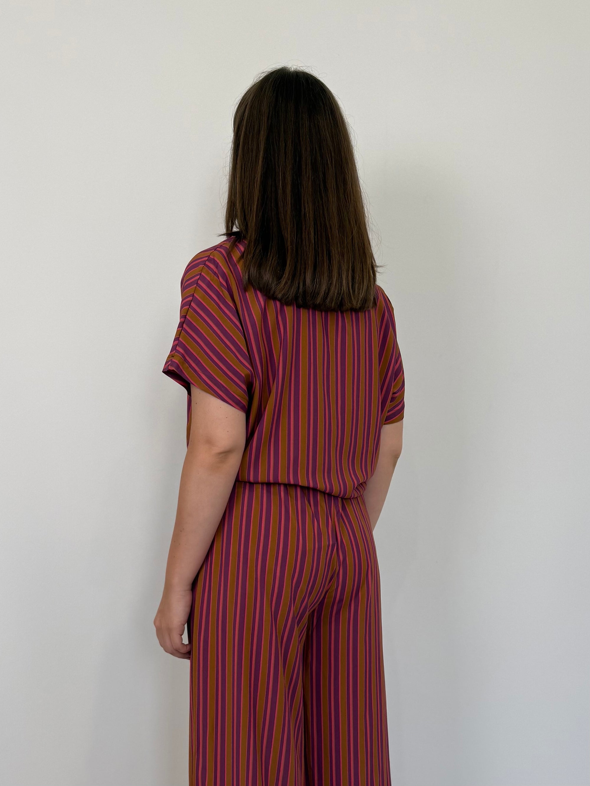 Haveone - Camicia millerighe viola
