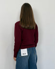 Tensione In - Maglioncino n5 bordeaux scritta celeste