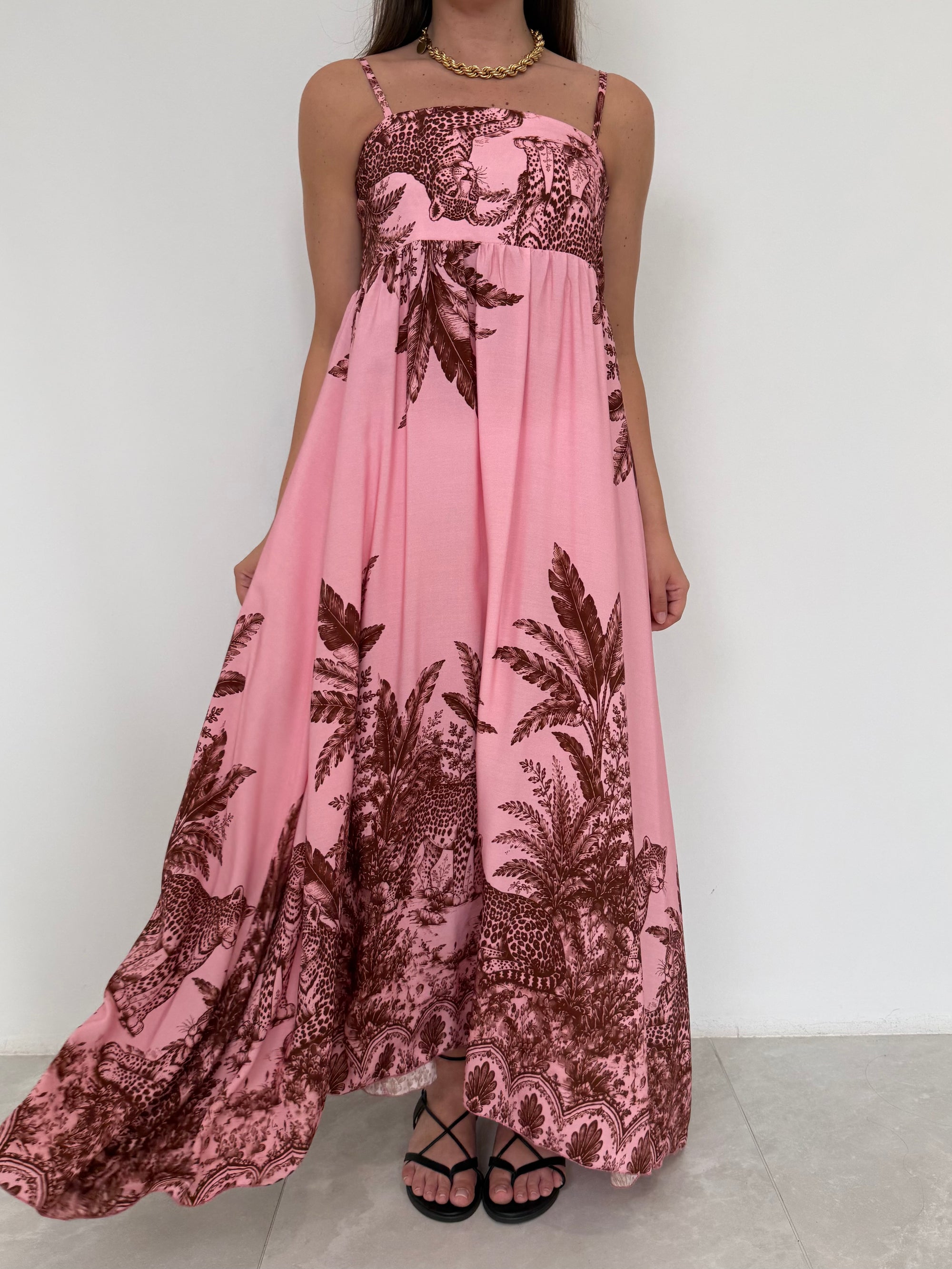 Tensione In - Abito jungle rosa moro