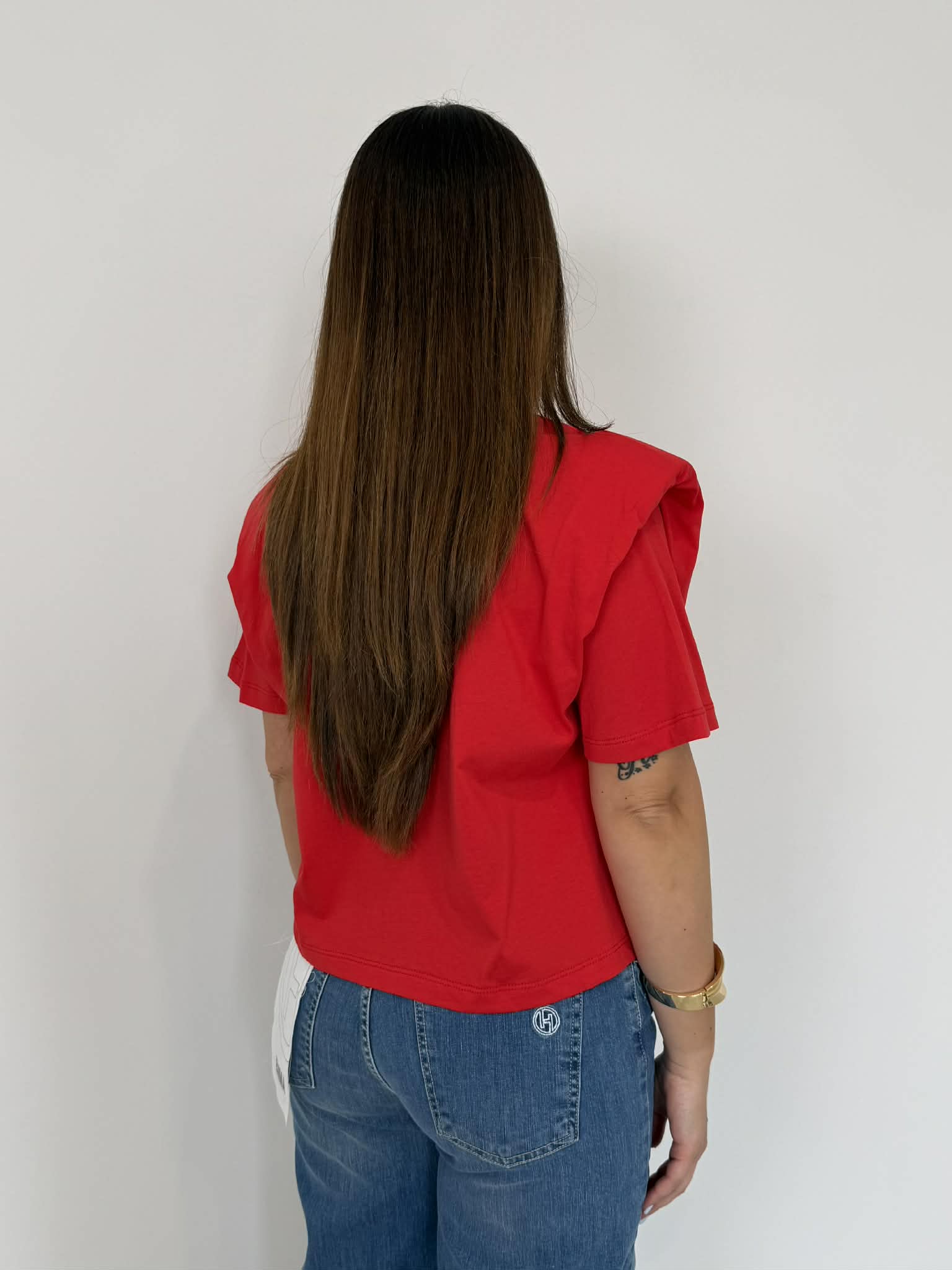 Dixie - Maglia con spalline rossa