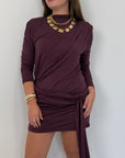 Haveone - Abito in modal con drappeggio