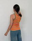 Haveone - Canotta vogatore righe papaya