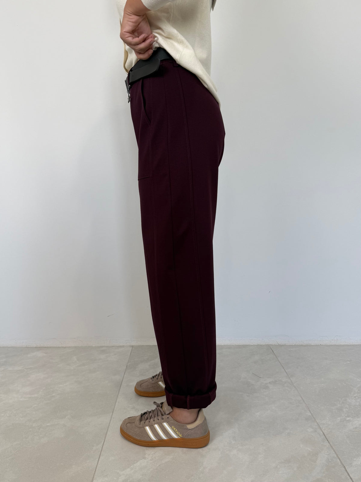 SusyMix - Pantalone punto Milano stellina vino