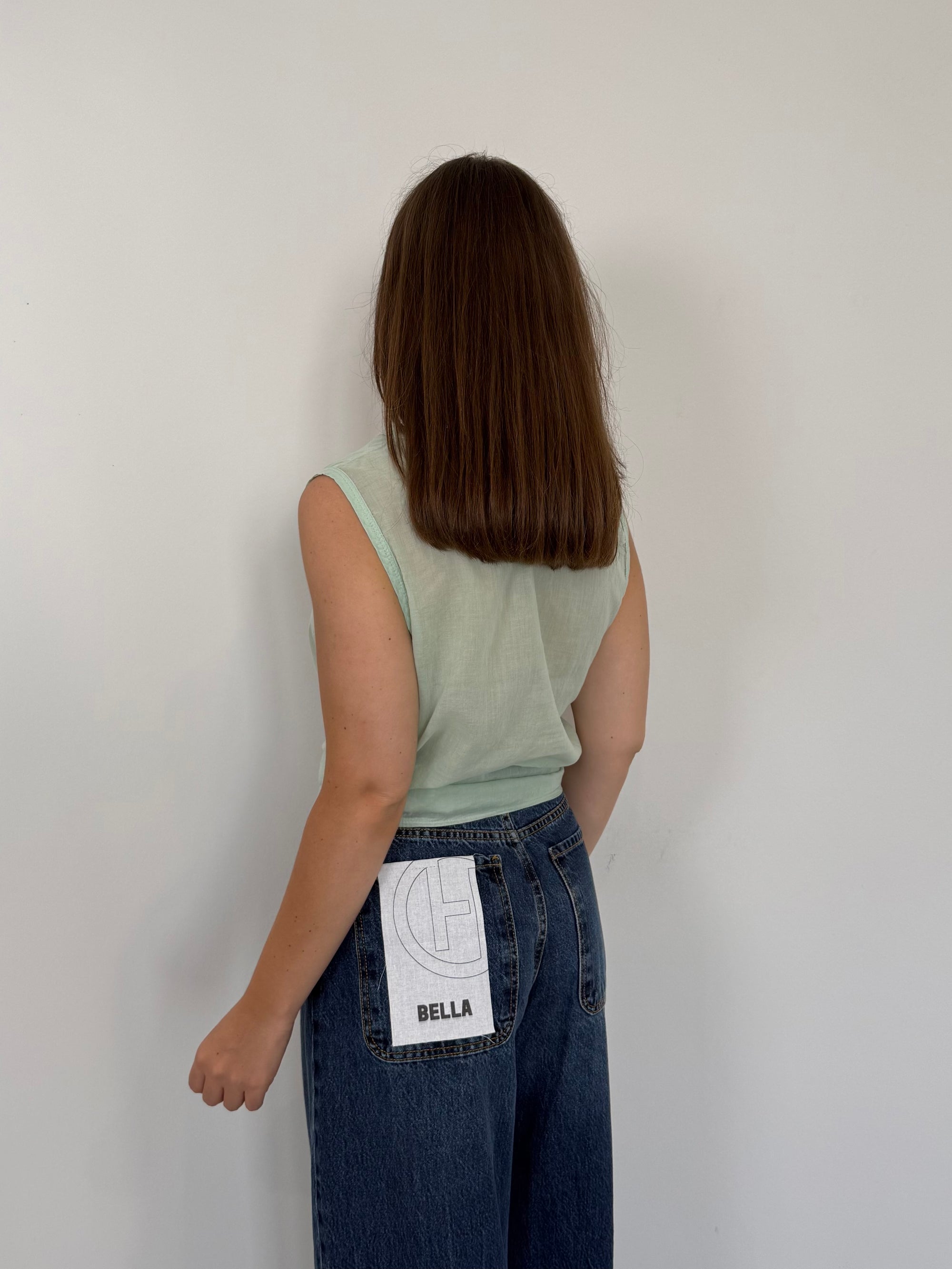 Tensione In - Camicia smanicata menta