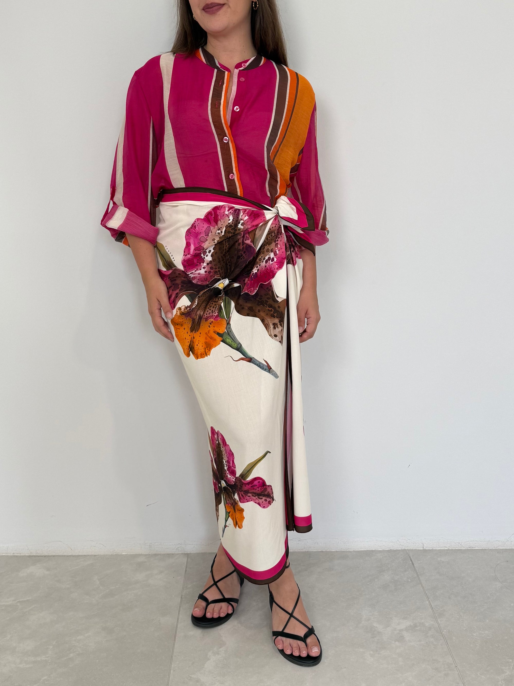 Haveone - Gonna pareo lunga orchidea fuxia