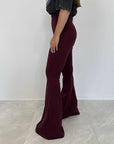 Haveone - Pantalone in punto milano bordeaux
