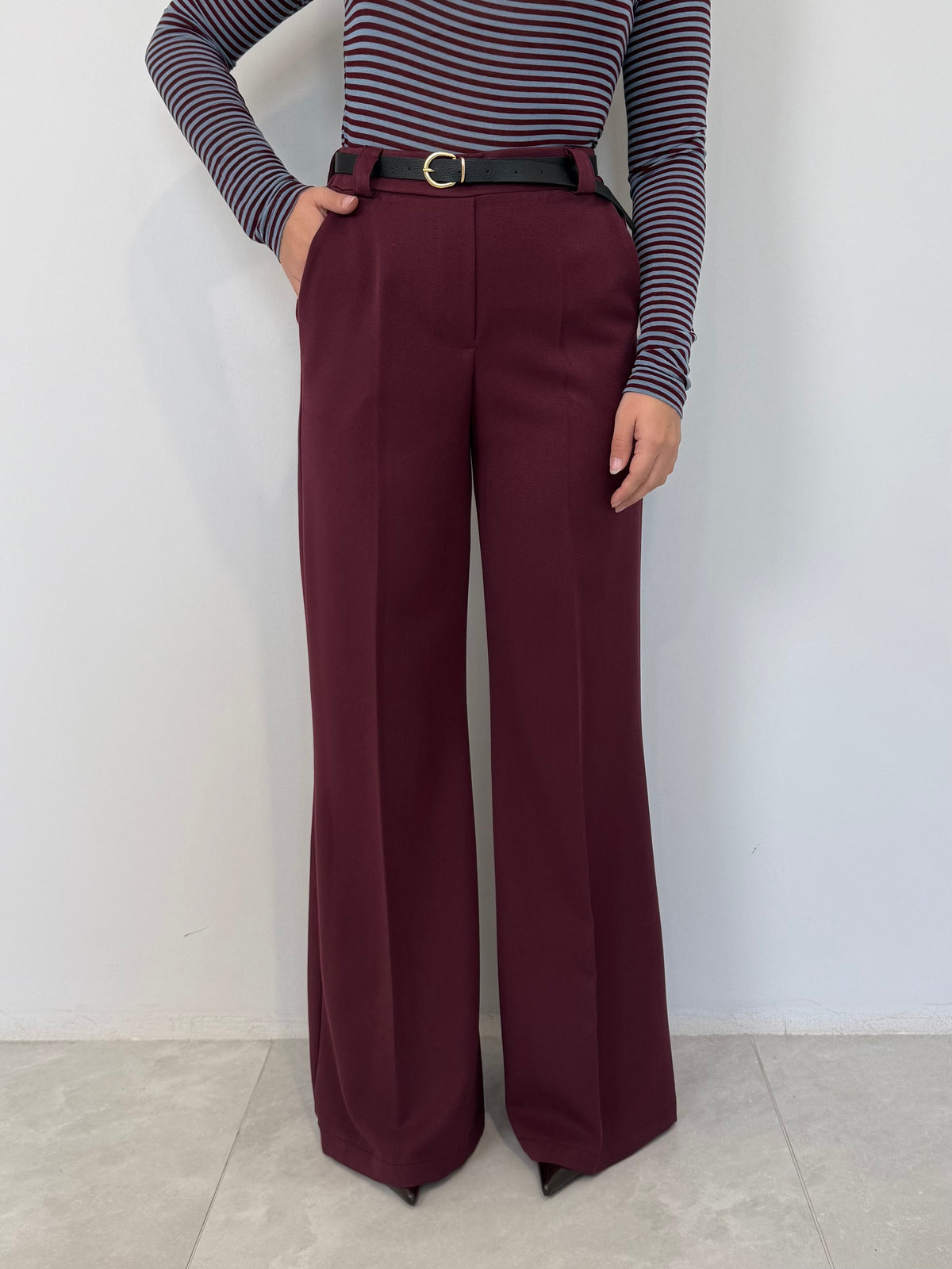 SusyMix - Pantalone flare barolo