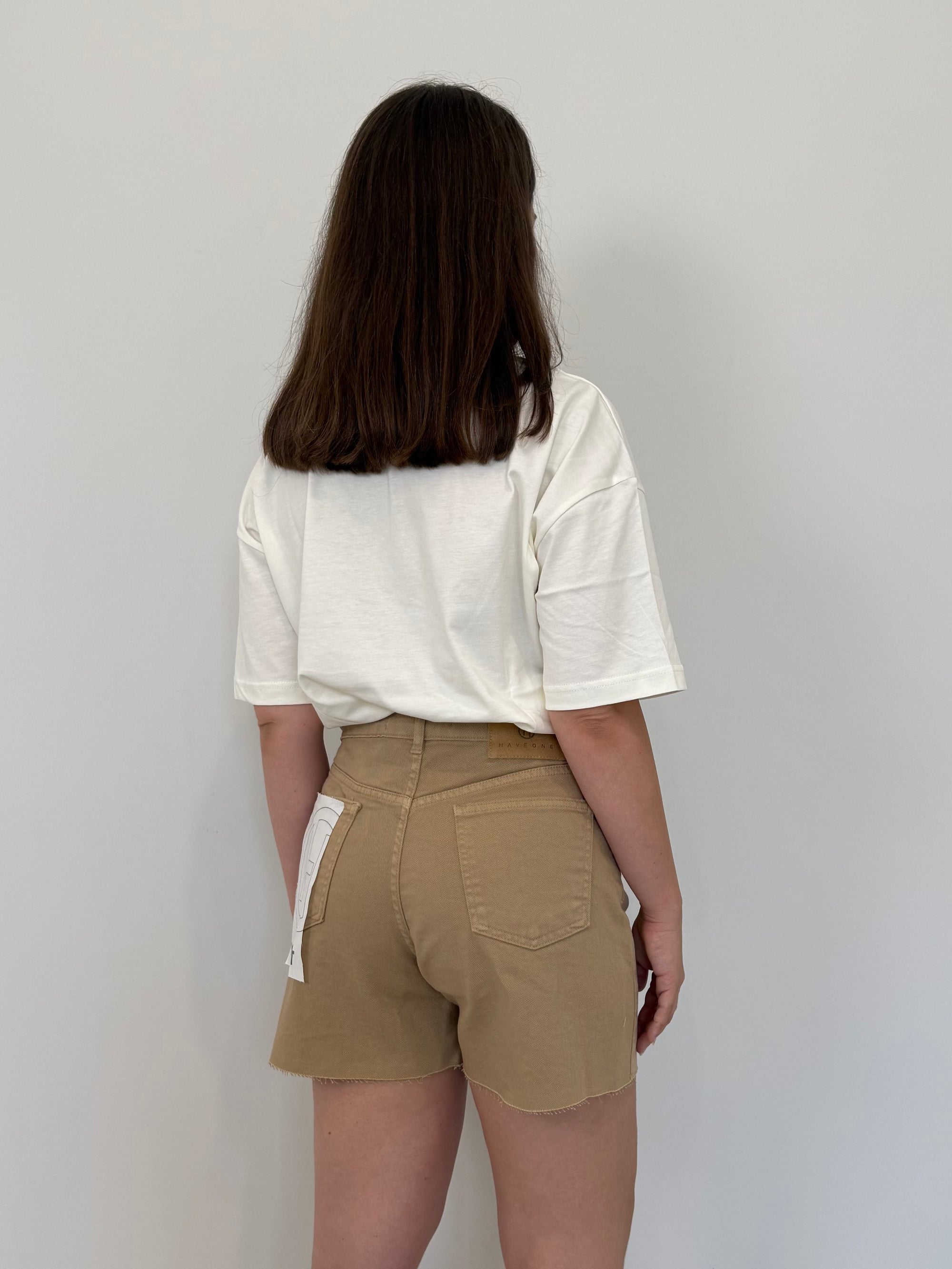 Haveone - Short violet denim sabbia