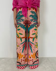 Tensione In - Pantalone tropical rosa