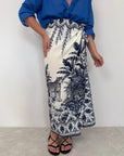 Tensione In - Gonna pareo lunga jungle blu
