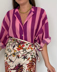 Tensione - Camicia righe magenta