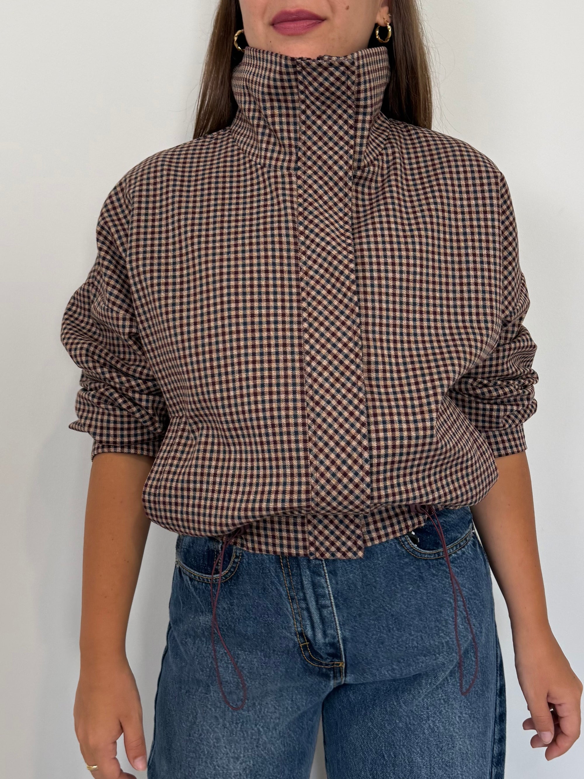 SusyMix - Bomber check bordeaux e blu