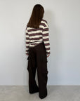 Haveone - Pantalone cargo moro