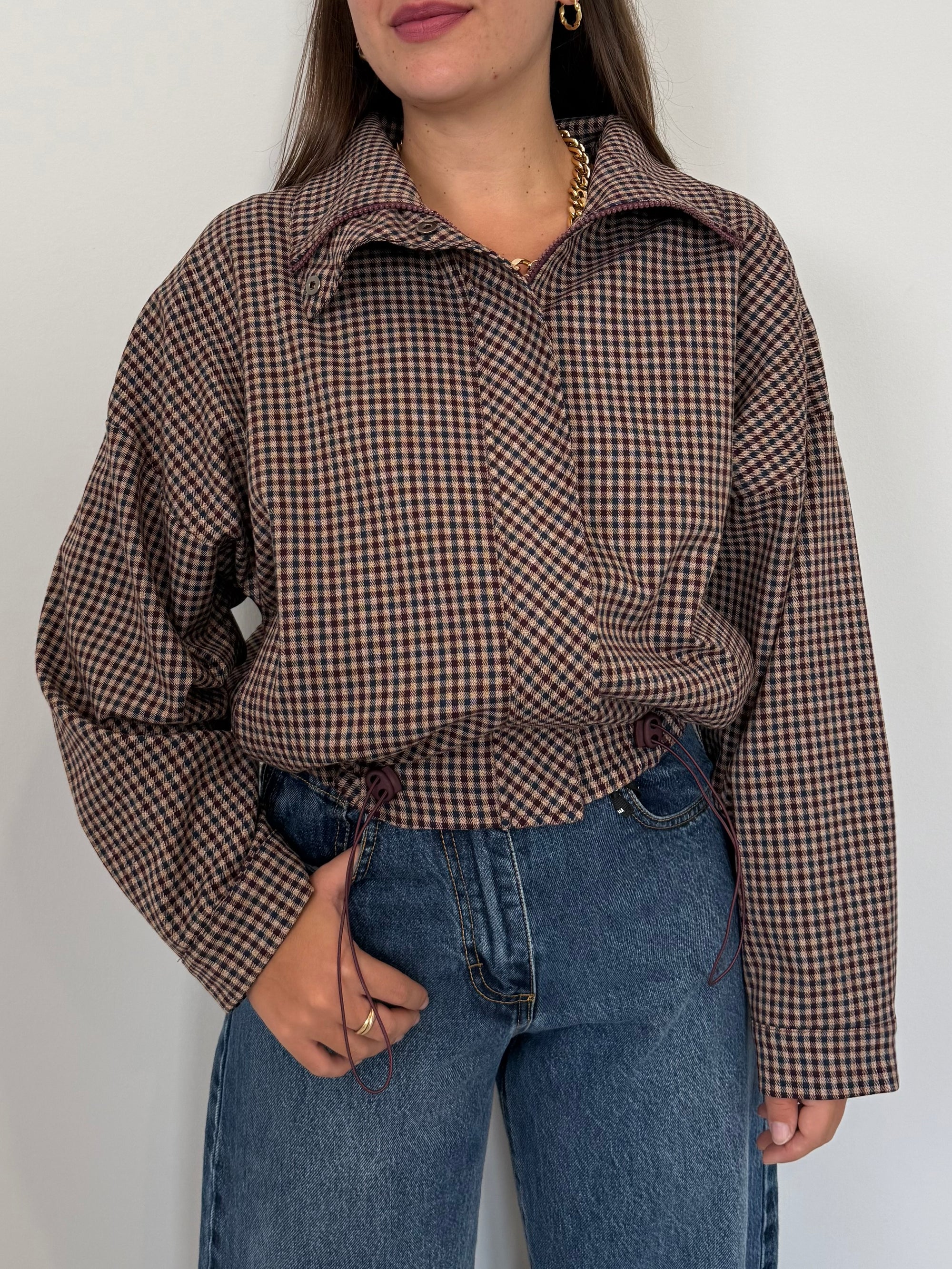 SusyMix - Bomber check bordeaux e blu