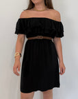 Kontatto - Abito shiffer con balze nero