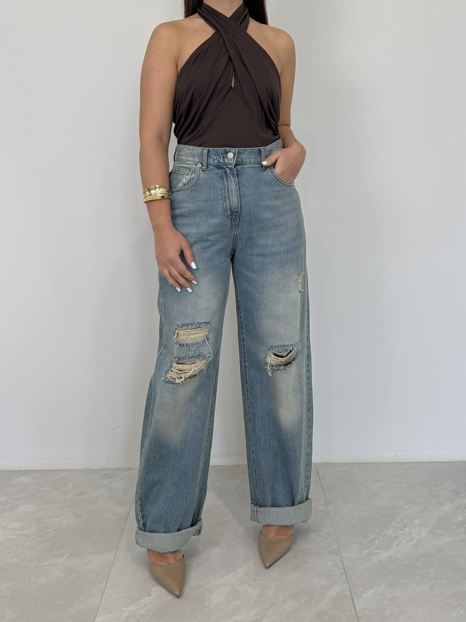 Haveone - Jeans Stella con strappi