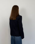 Haveone - Giacca con bottone superiore blu