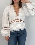 Tensione In - Camicia in pizzo bianco