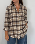 Civico23 - Camicia in flanella con spille beige