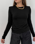 SusyMix - Maglia con spalline nera