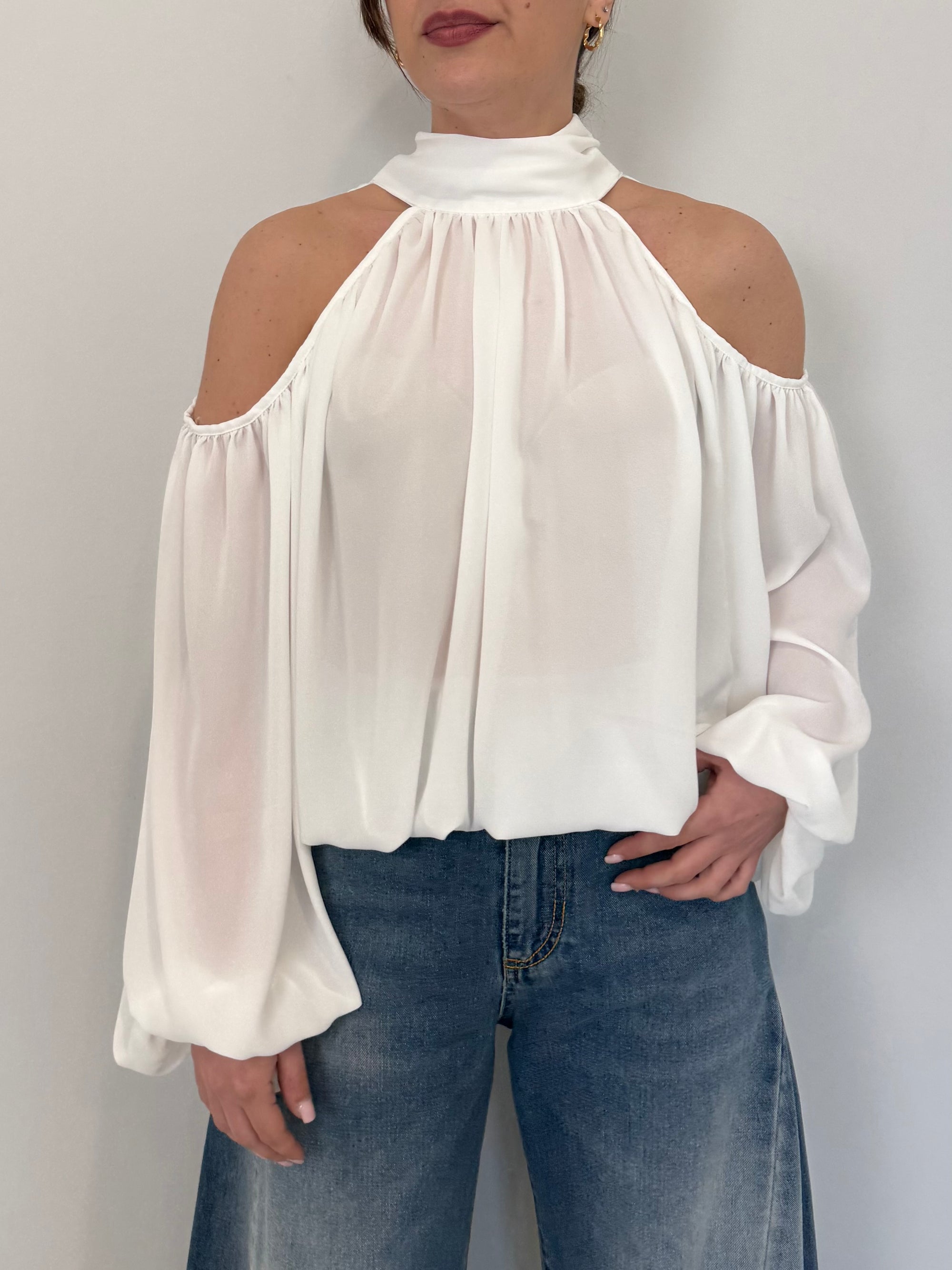 Haveone - Camicia cutout bianca