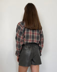 Haveone - Short in ecopelle grigio