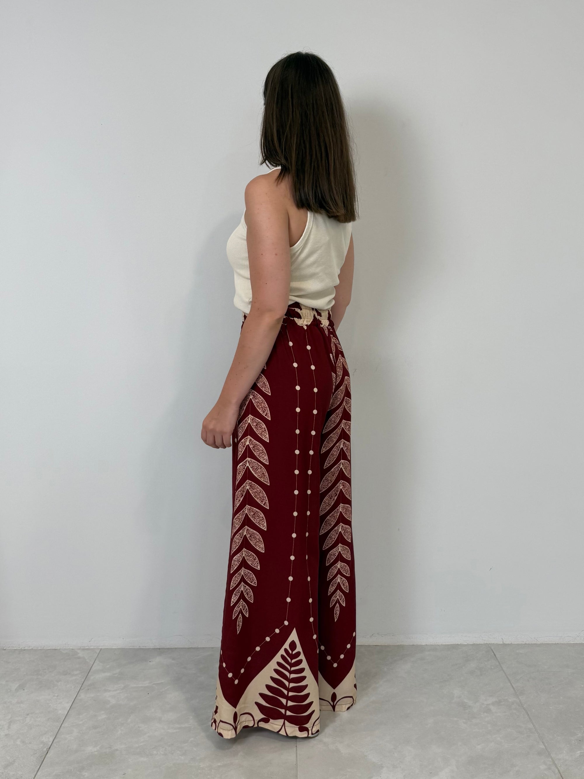 Haveone - Pantalone in viscosa etnico india