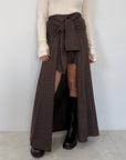Haveone - Gonna lunga con maniche camicia moro