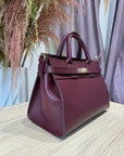 Civico23 - Borsa kelly vera pelle vino