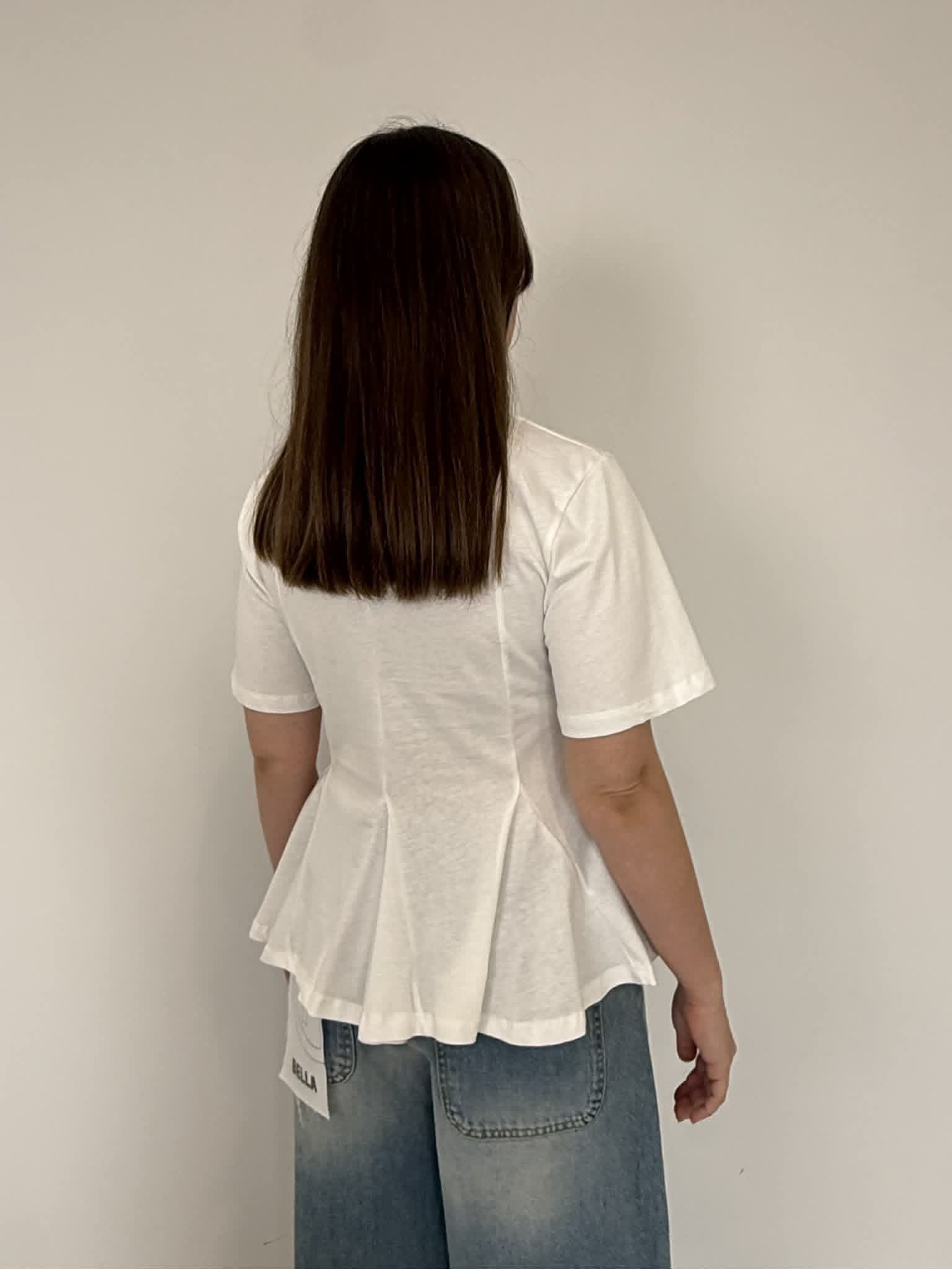 Haveone - T-shirt godet bianca
