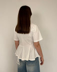 Haveone - T-shirt godet bianca