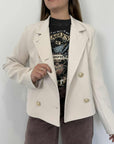 SusyMix - Cappottino con bottoni panna
