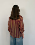 Haveone - Camicia righe bordeaux/sabbia