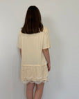 Haveone - Abito in cotone con pizzo