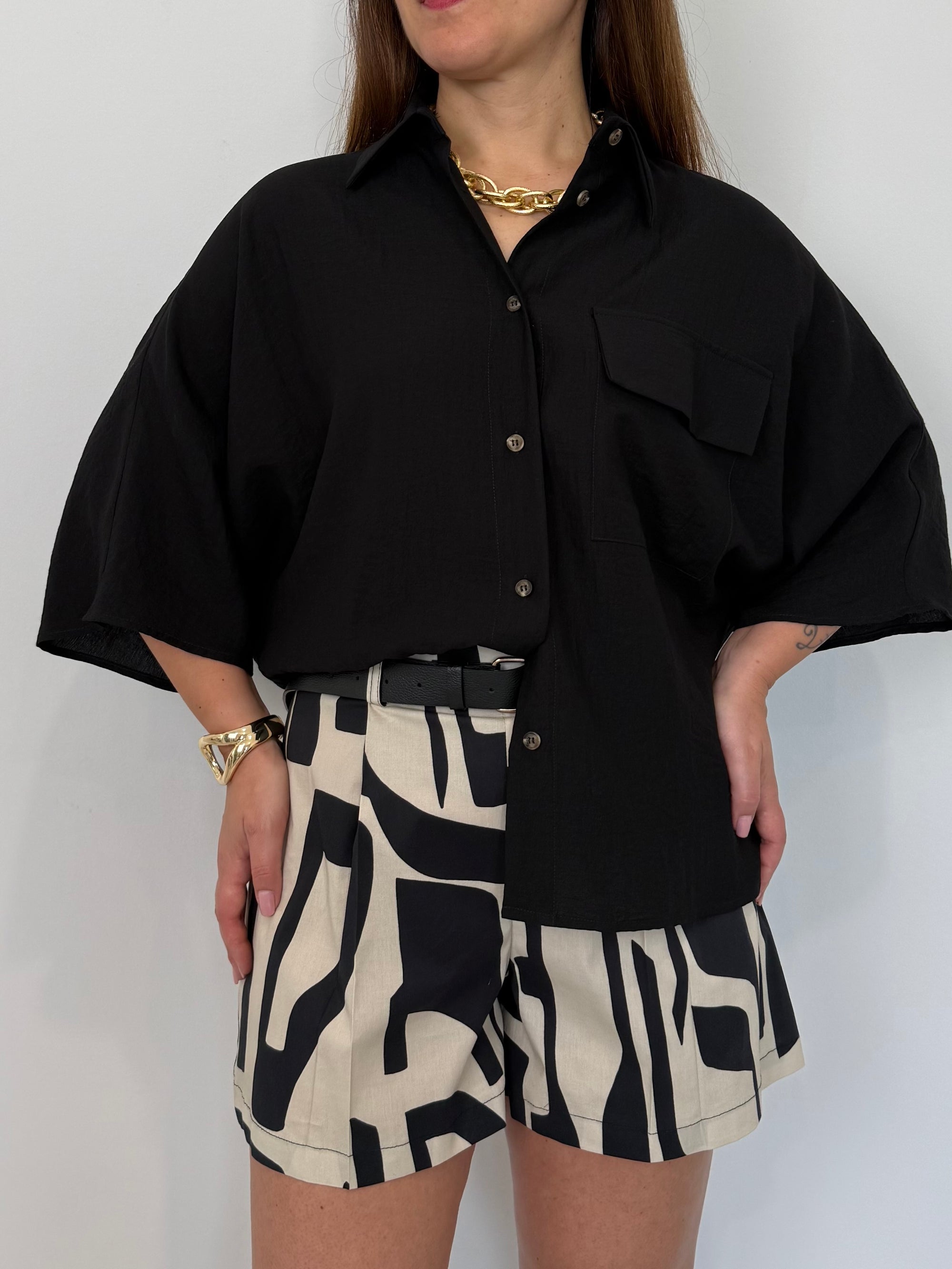 Haveone - Short etnico nero