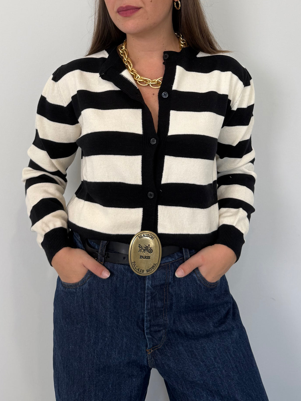 SusyMix - Cardigan rigato nero