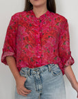 Haveone - Camicia floreale fuxia