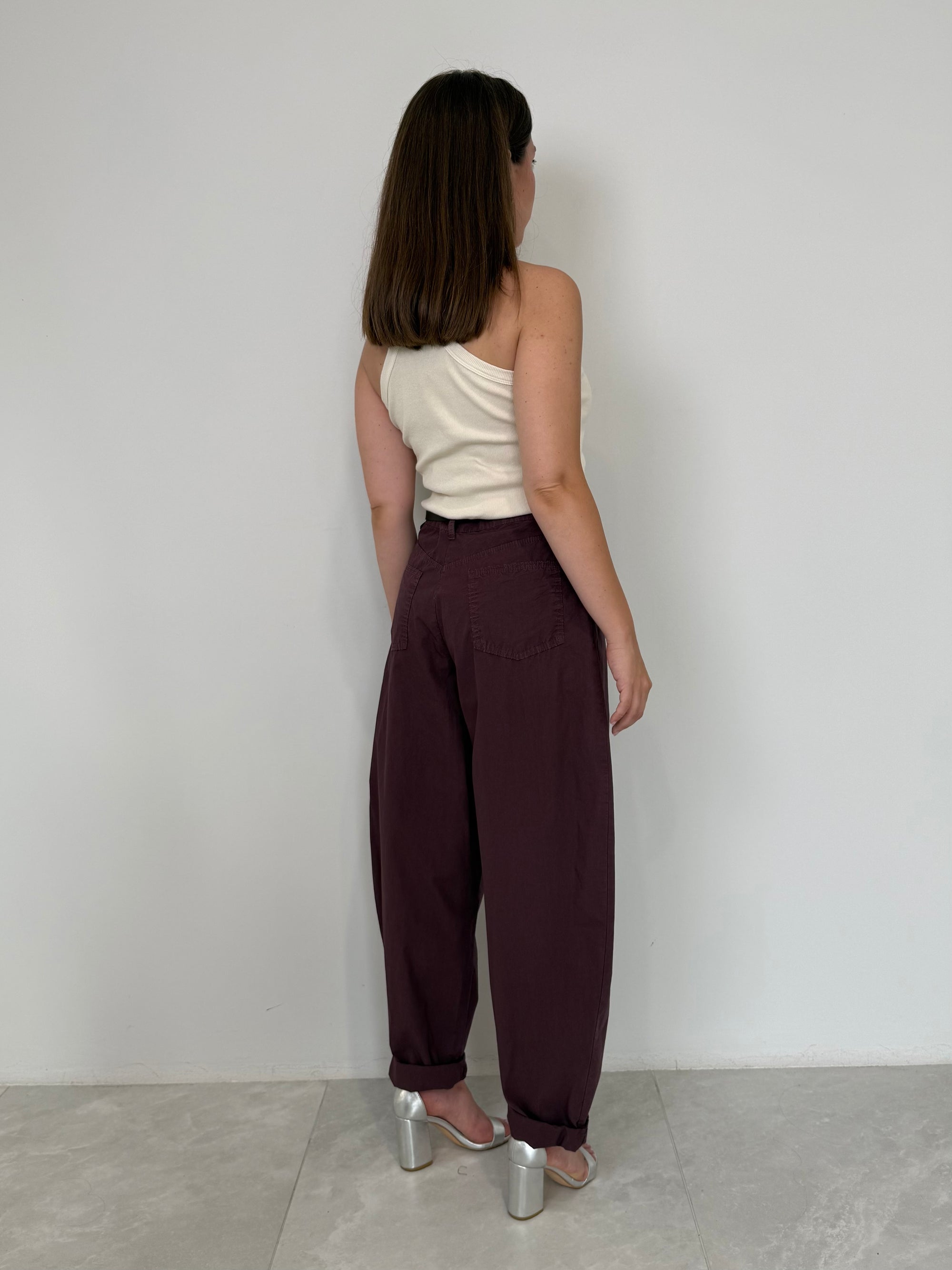 SusyMix - Pantalone cuoricino fico