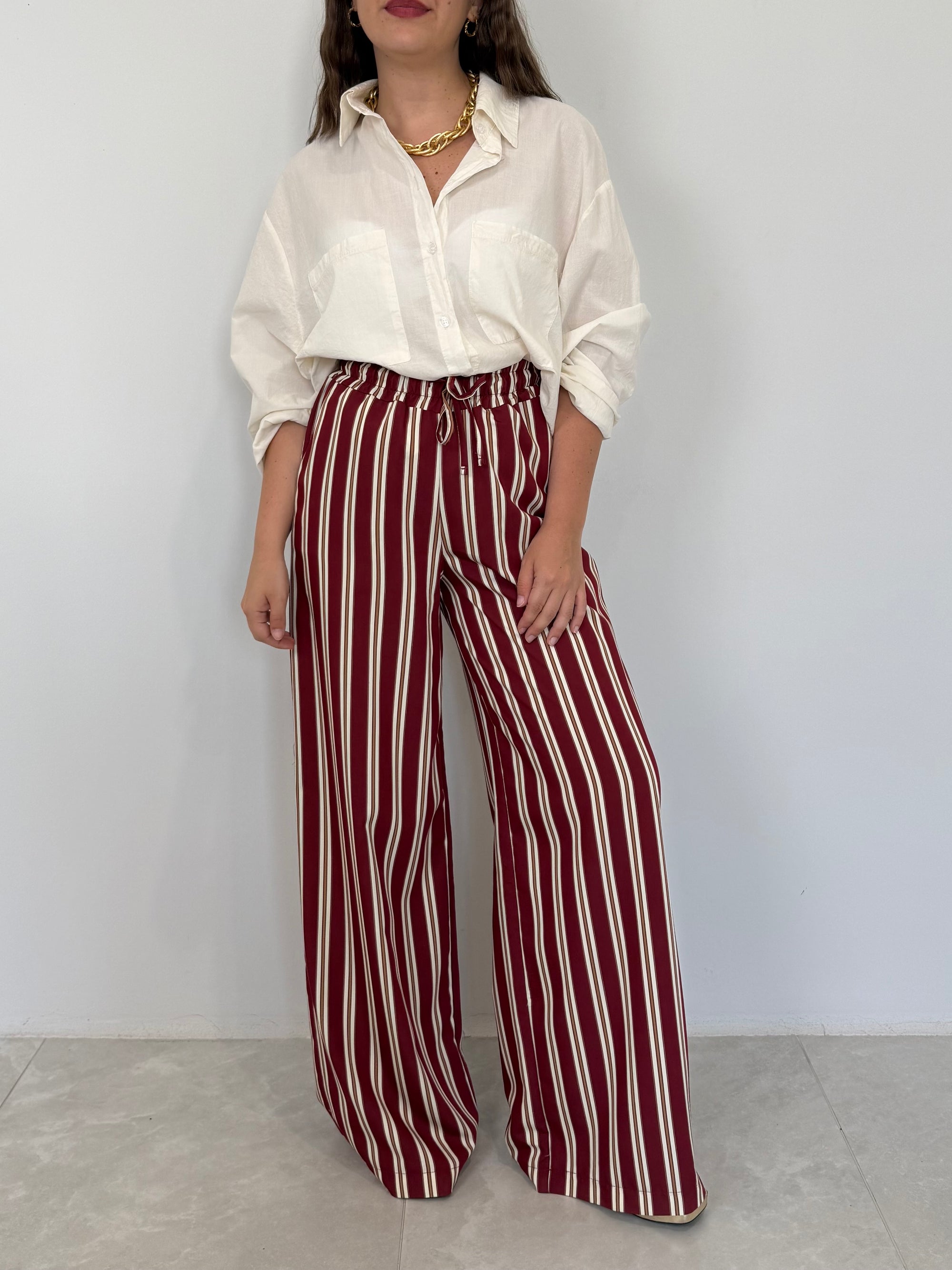 Haveone - Pantalone gessato india