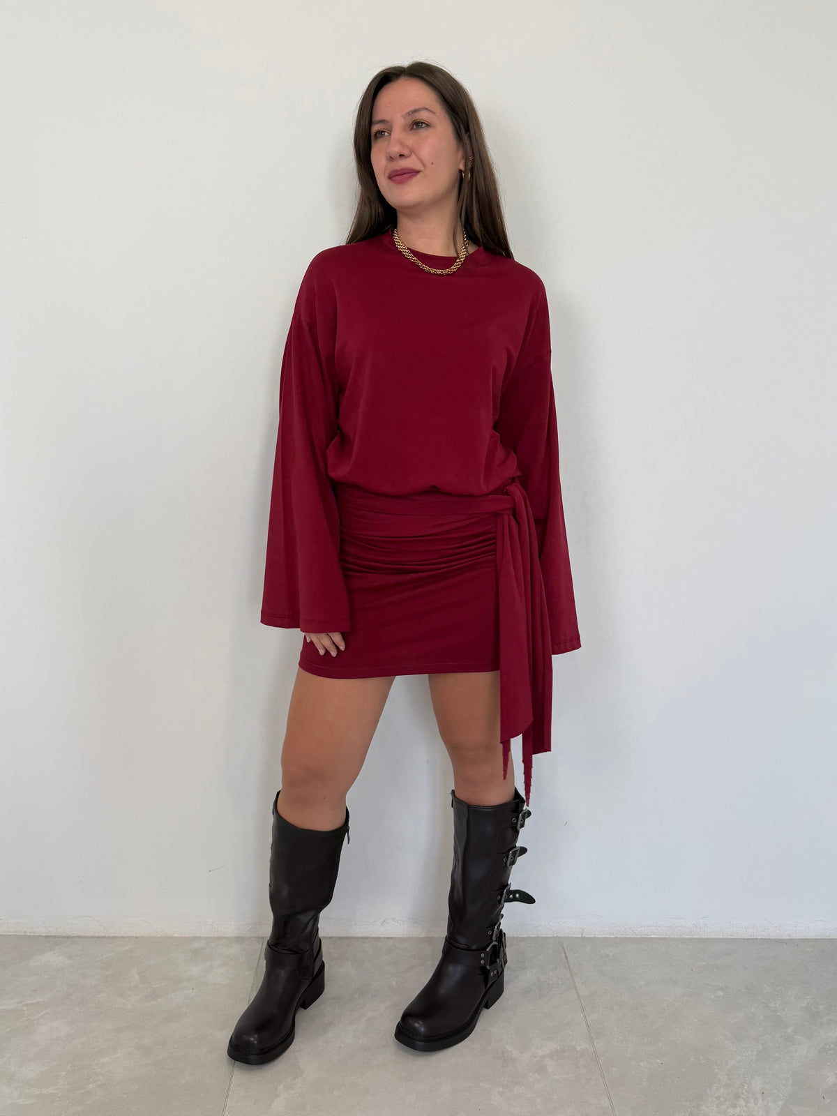Haveone - Abito corto con manica trapezio