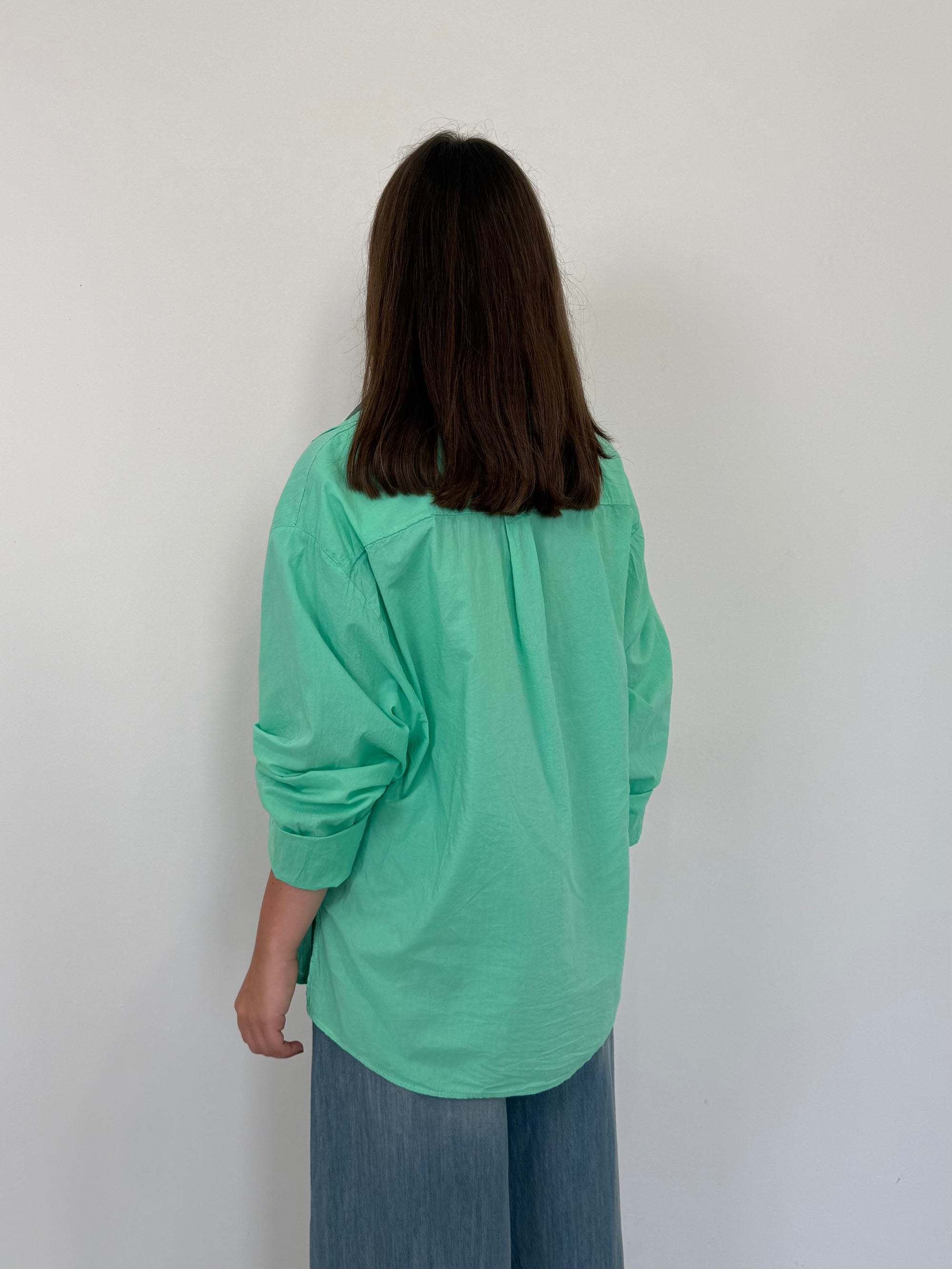 Haveone - Camicia doppia tasca acqua marina