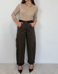 SusyMix - Pantalone ovetto cargo moro