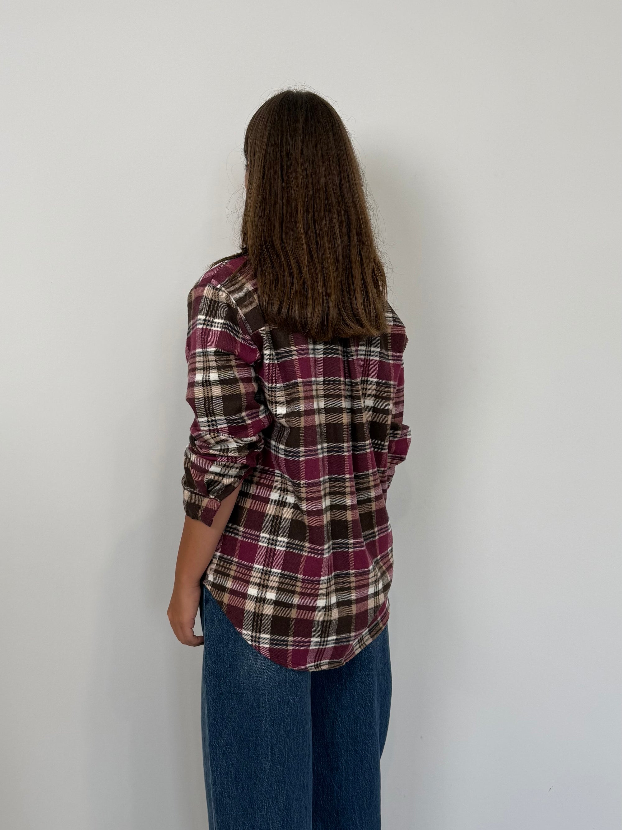 PRE-ORDINE 31/08: Civico23 - Camicia in flanella con spille vino