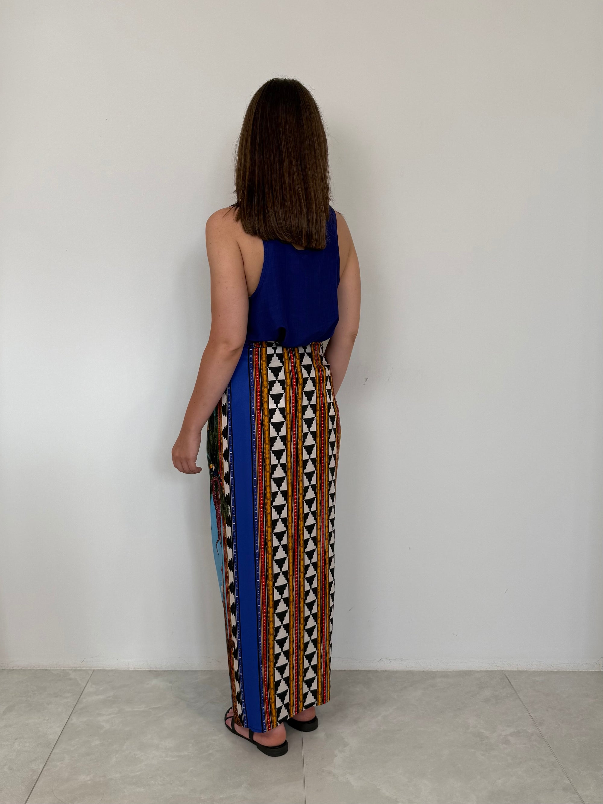 Tensione In - Gonna pareo lunga elefante blu