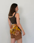 SusyMix - Short fantasia floreale ocra