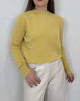 Pull girocollo 100% lana giallo