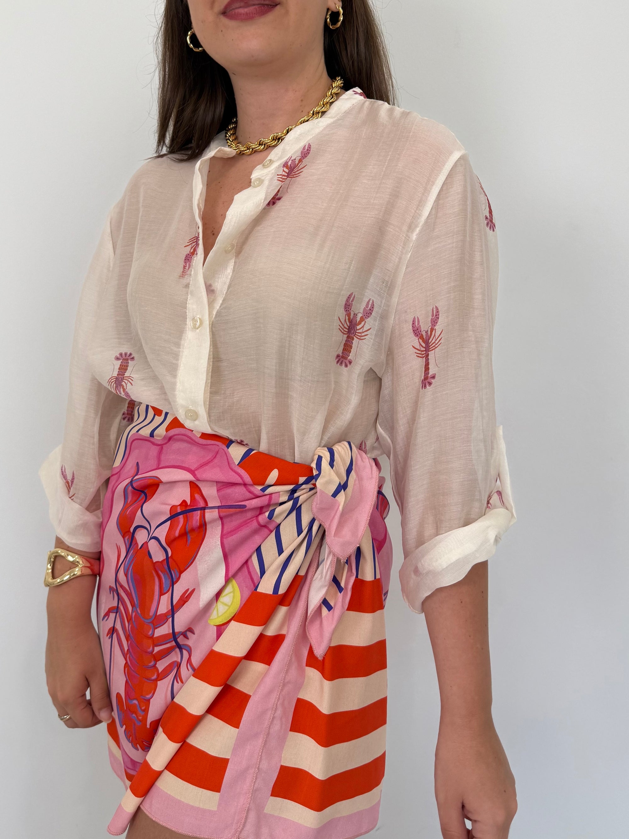 Haveone - Camicia con fantasia aragoste